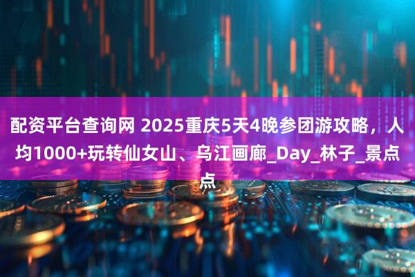 配资平台查询网 2025重庆5天4晚参团游攻略，人均1000+玩转仙女山、乌江画廊_Day_林子_景点